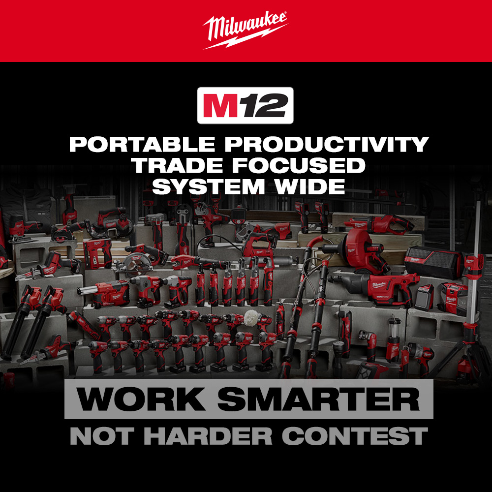 Tis' to season to be jolly and possibly win! Milwaukee is giving away some M12 prize packs as part of their Work Smarter, Not Harder Contest. Interested? Enter to win here: bit.ly/2sapCC5