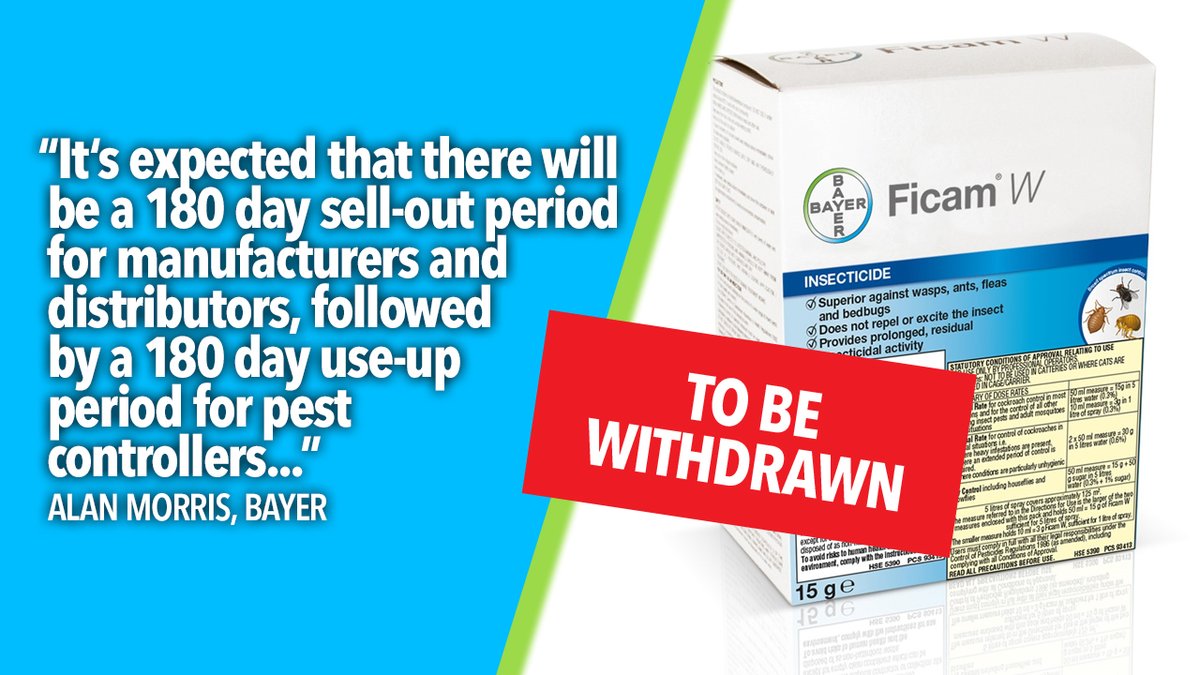 Ficam W to be withdrawn from the market. News:  ow.ly/6WvS50xxiPG #PestControl #Pesticides #PestNews
