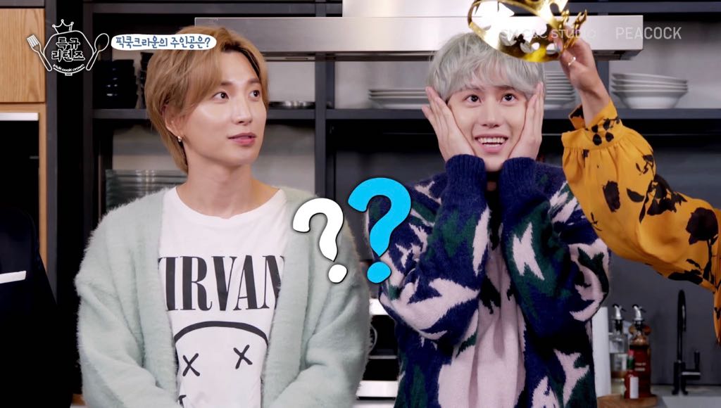 ʚ Saori ɞ 슈퍼주니어 슈주리턴즈 스핀오프 특규 리턴즈 픽쿡크라운 Superjunior 슈주 이특 규현 Leeteuk Kyuhyun すっかり自信無くして自暴自棄になって 結果発表前からキュヒョナにおめでとうって言ってたおっぱに反して すっかり期待で胸