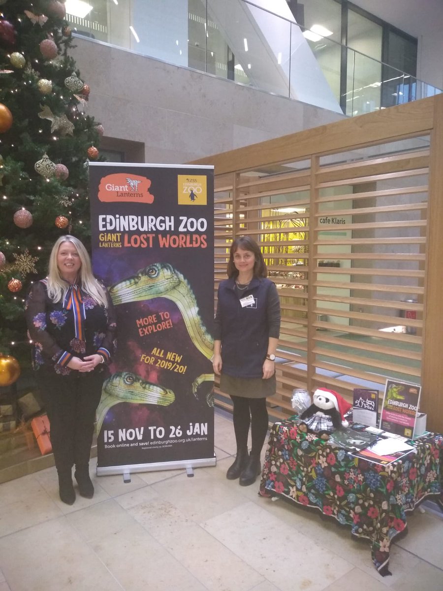 AtriaEdinburgh's tweet photo. @EdinburghZoo pop-up @AtriaEdinburgh showcasing all the fantastic events on this winter and giving one lucky winner tickets to attend the #giantlanterns 🦕🎄. #officepopup #edinburghzoo https://t.co/arMB3Rl7C0