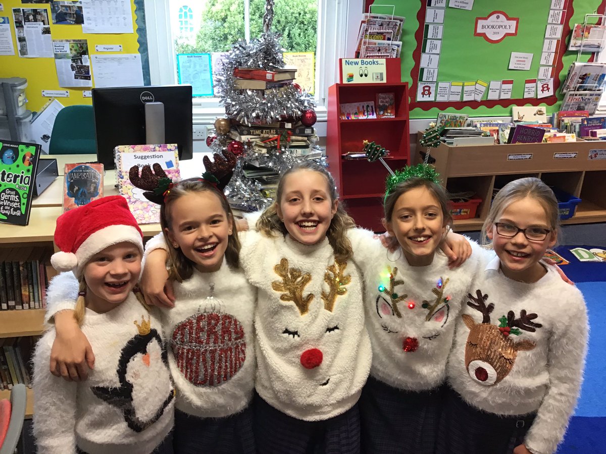 ExeterSchoolUK's tweet photo. It’s Christmas jumper day! Our Junior School Librarians are making the most of the festivities.
#exeterjuniorschool #exeterschool #christmas #christmasjumperday #exeterschoollibrary https://t.co/9ummB7O4Tv