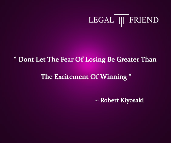 The_LegalFriend's tweet photo. Don't let the fear of losing be greater than the excitement of wining - Robert Kiyosaki

#legalfriend  #robertkiyosaki #MotivationalQuotes #startups
#entrepreneur https://t.co/icDddAjKE0