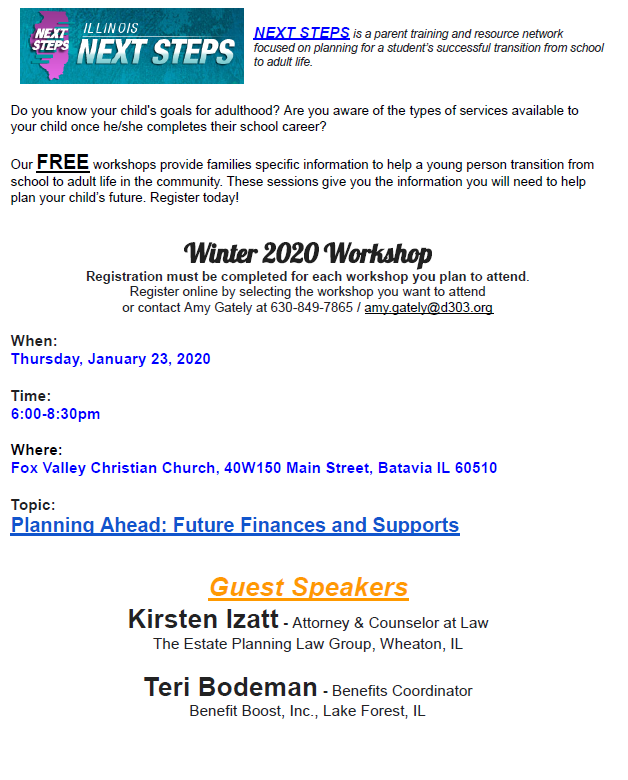 Next Steps Winter Workshop