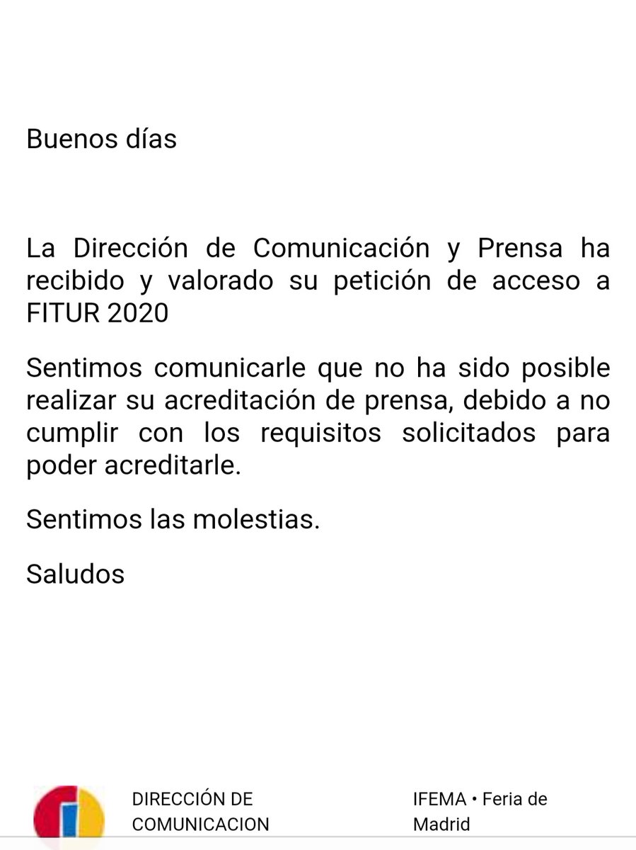 Después de tres años asistiendo a <a href="/fitur_madrid/">FITUR</a> este año nos quedamos fuera pq no somos #influencers 🤔 Vamos a ahorrar para comprar unos cuantos seguidores para el año que viene🤣 #FuckFitur