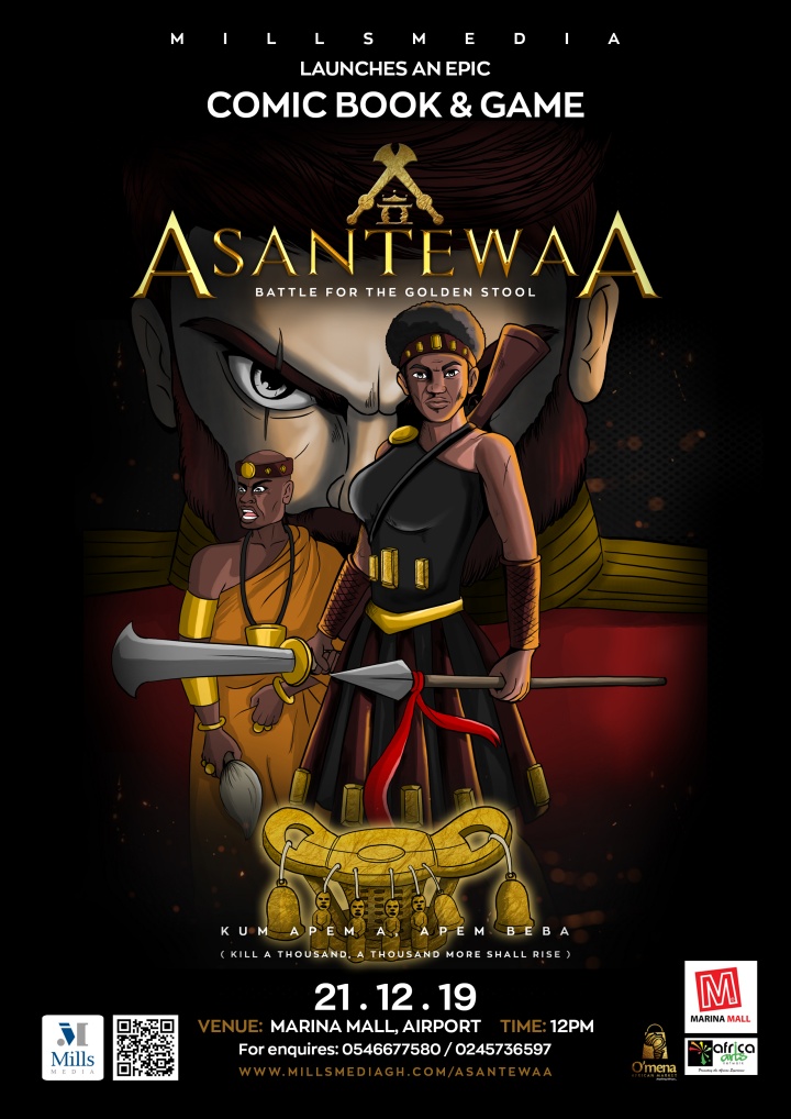 AmeyawDebrah's tweet photo. Mills Media announces “Asantewaa: Battle For The Golden Stool” comic book and game https://t.co/9LkykZd2kM https://t.co/MDhDIITfM9