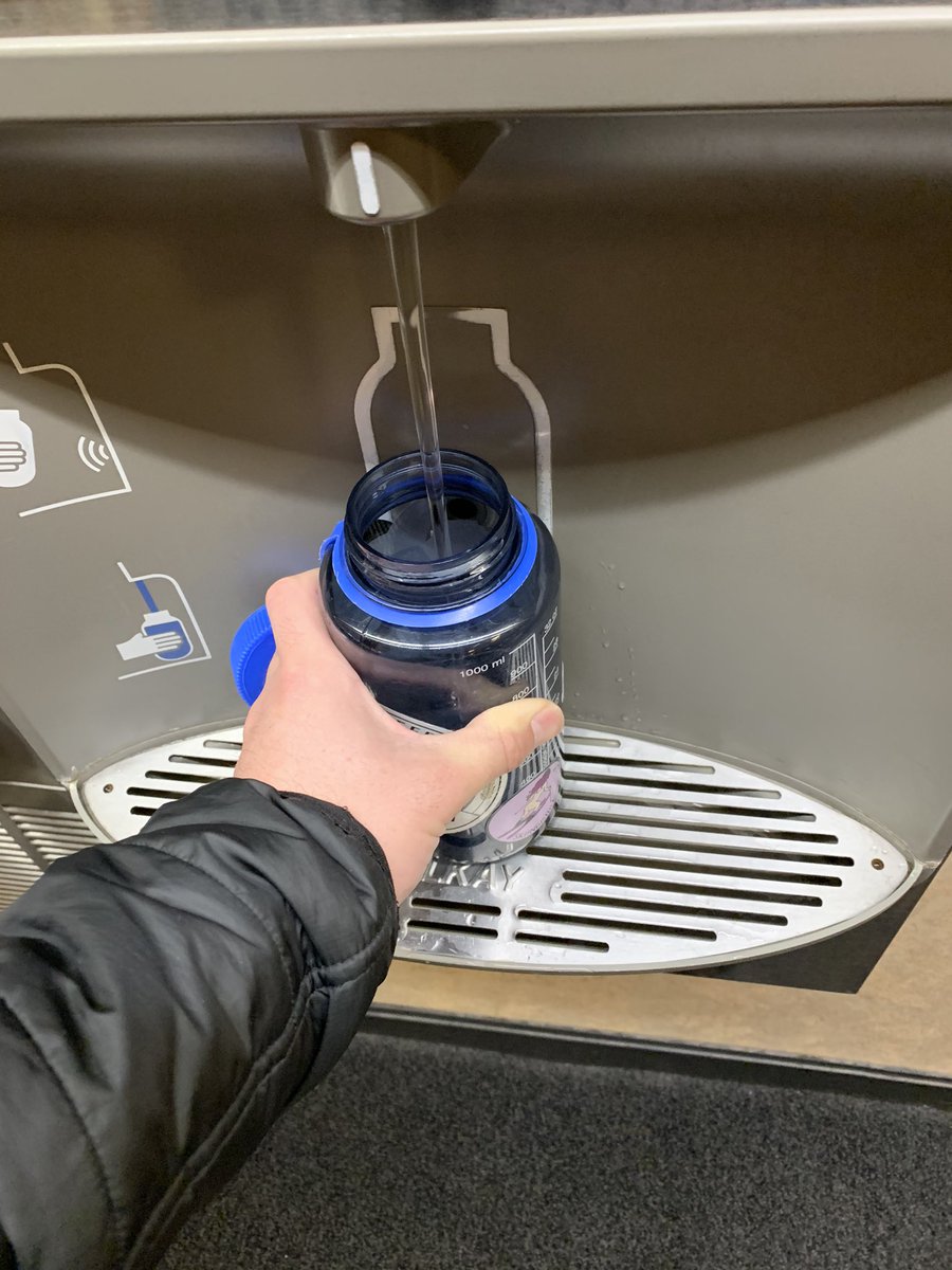 #bozemanproblems : the only line at the airport is for the water bottle station. 🥳