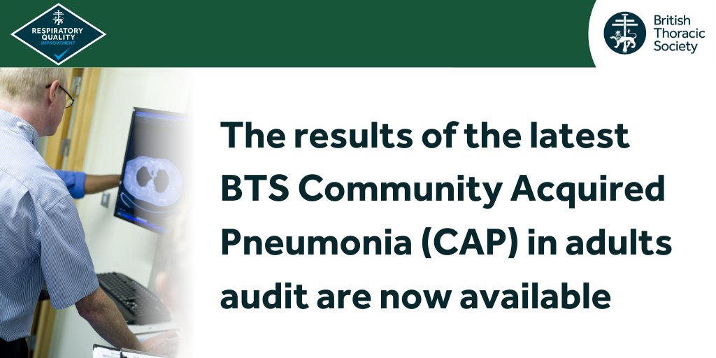 The latest BTS Adult Community Acquired Pneumonia audit report is available to download at bit.ly/2OFG0TN Positive results, mortality further decreased to 10.4% (from 17.7% in 2014 audit)