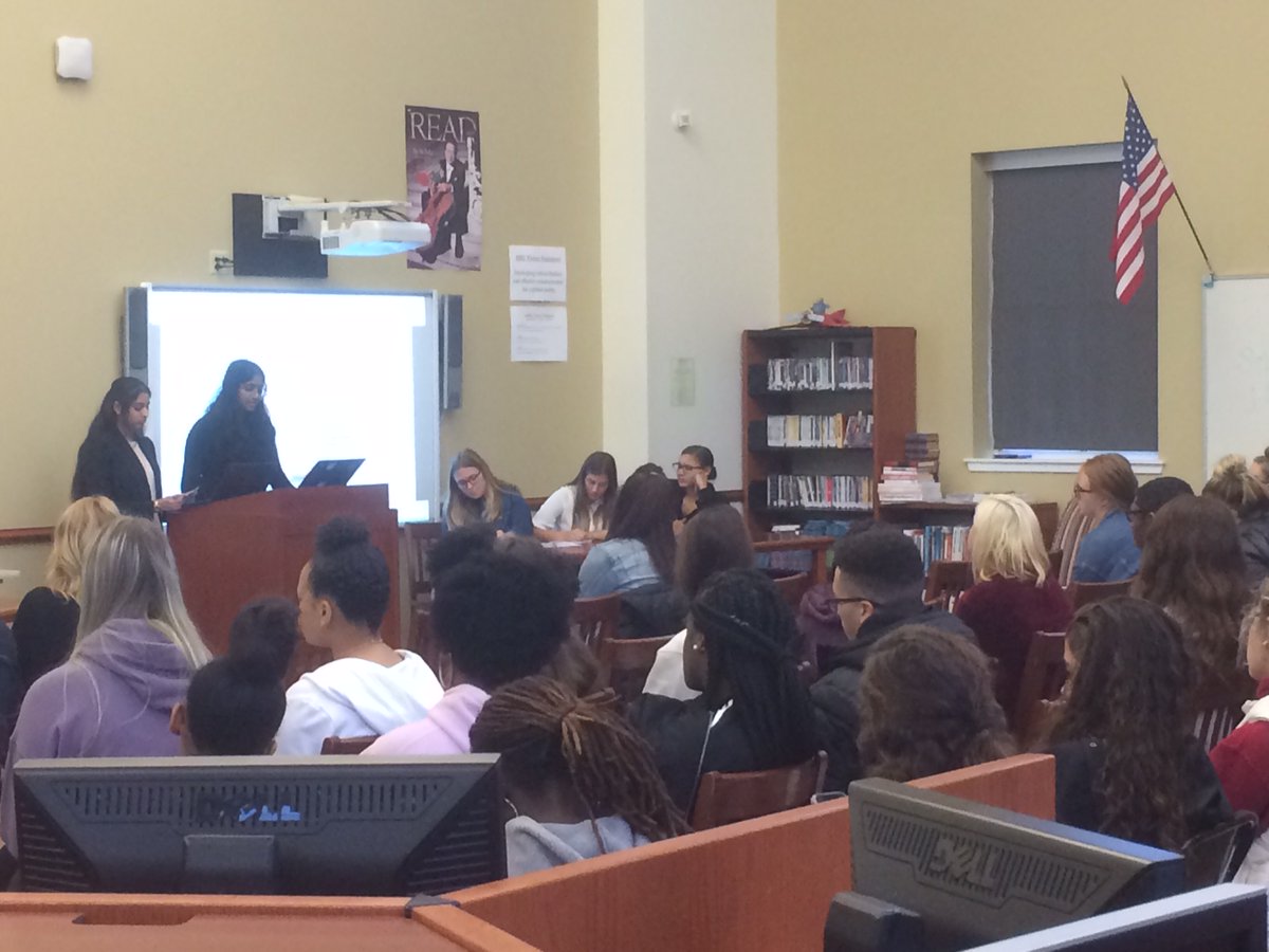 TODAY IN THE LIBRARY:  Day one of the @AppoHigh #APBio debates!  Topics were #cloning and #designerbabies.  A full house for these well thought-out, well argued positions.  Really showing off those #research and #criticalthinking skills!  @Apposchools #Apposhine