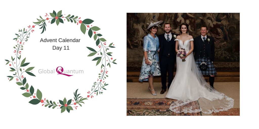 Global Quantum Group (@global_quantum) on Twitter photo Advent Day 11. Our year in photos; Office Manager Christine Collins celebrates her daughter Fiona's wedding held in the beautiful <a href="/Dumfries_House/">Dumfries House</a> . With son in law Phil and husband Rodney. Advent Day 11. Our year in photos; Office Manager Christine Collins celebrates her daughter Fiona's wedding held in the beautiful <a href="/Dumfries_House/">Dumfries House</a> . With son in law Phil and husband Rodney.