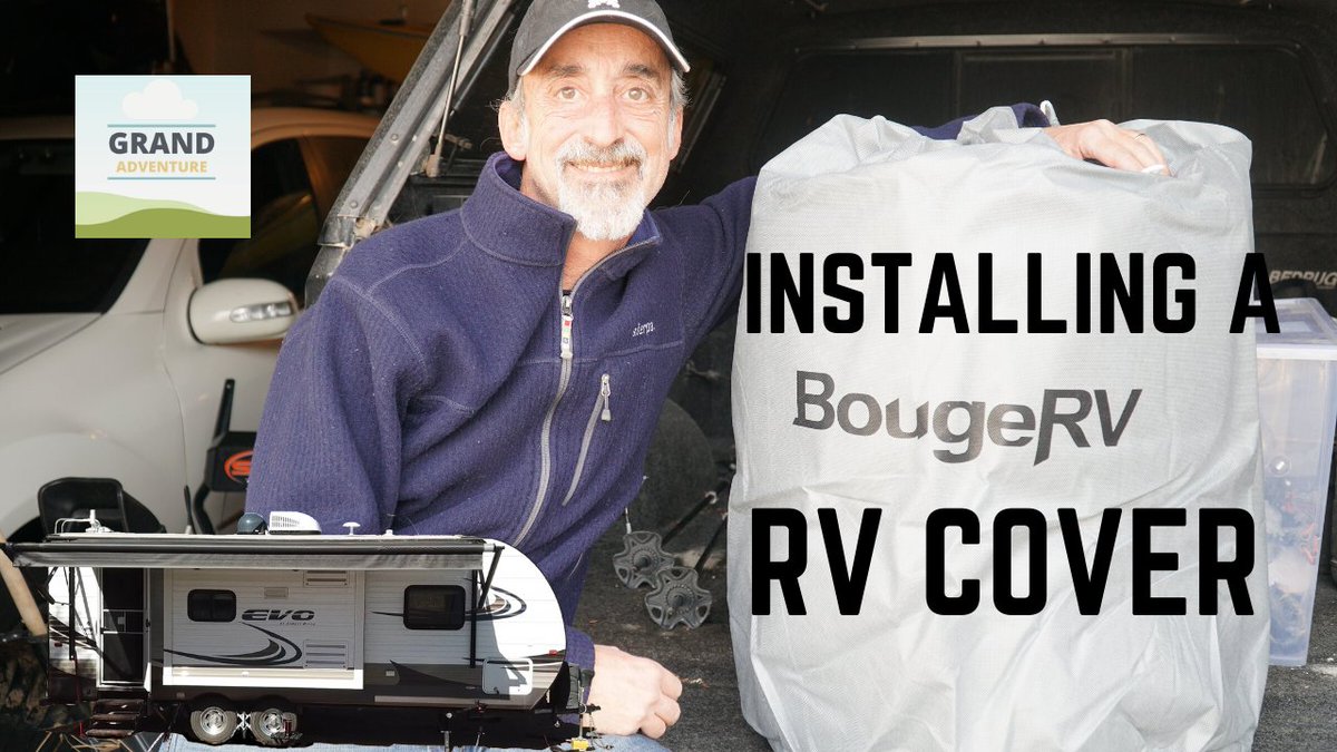 GrandAdventRV's tweet photo. In tonight's video Premiere https://t.co/CJQcatifYF we'll share our method for putting on an RV cover, while we evaluate a new economically priced RV Cover from BougeRV. Hope you'll join us at 9p E/6p P!

#RV #camping #gear #rvcover #howto #tips #tricks #RVlife #winterizing https://t.co/uI8oMhoxAe