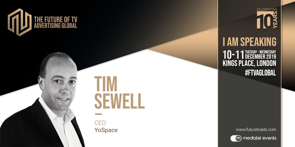 Yospace CEO Tim Sewell and Gabriel Ashman, Head of Advertising Technology at TV4 will be discussing dynamic ad insertion in a fireside chat today at @MediatelNews's Future TV Global #FTVAForum2019