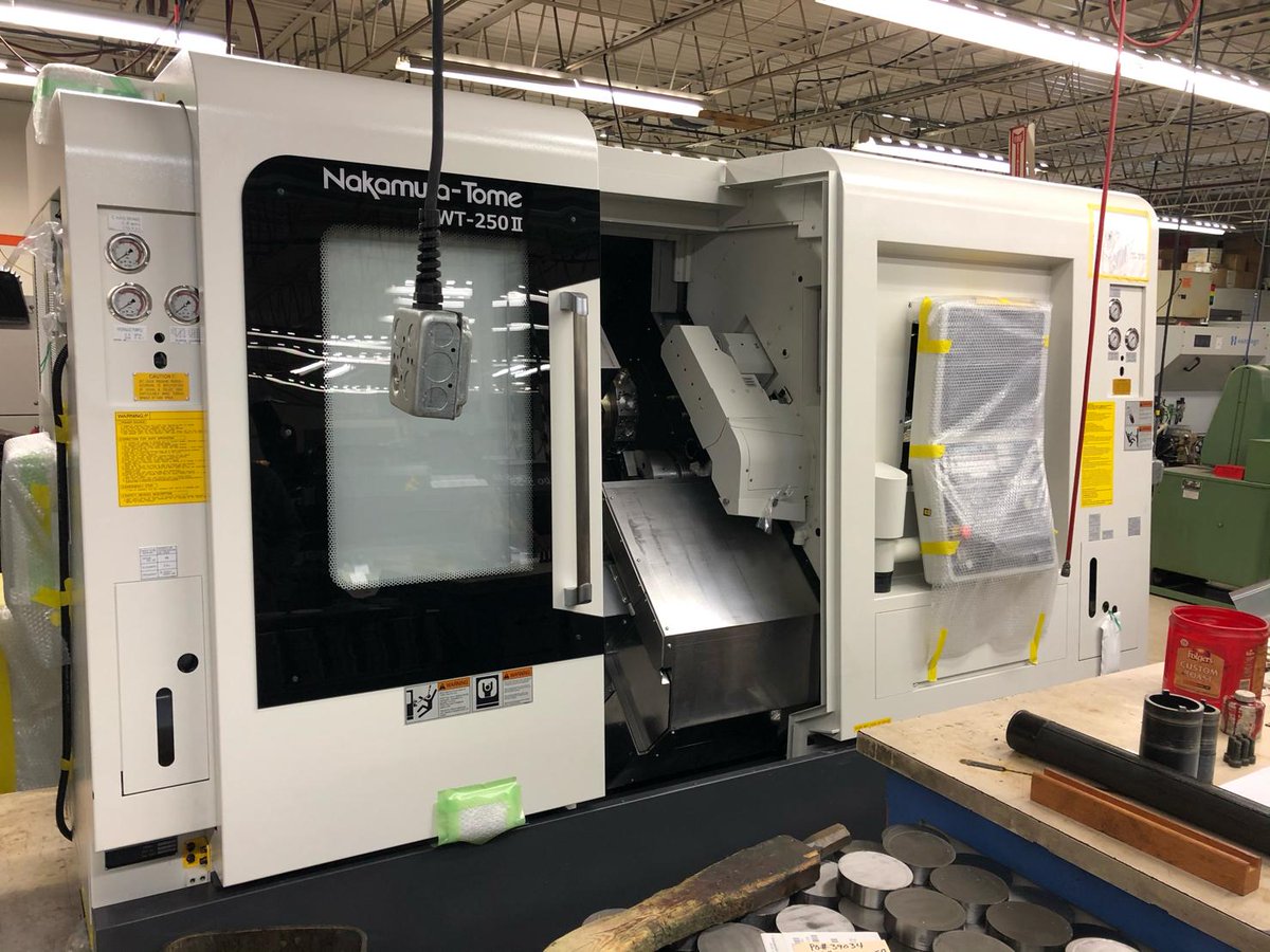 MethodsMT's tweet photo. Out with the old, in with the new!!! A customer through our distributor @ConceptMT chose to swap out their existing Mazak to take advantage of the Nakamura-Tome’s WT-250’s capabilities. 
https://t.co/MXiwaEPSFE
#methodsmachinetools #conceptmachine https://t.co/Frpvz1q1Ql