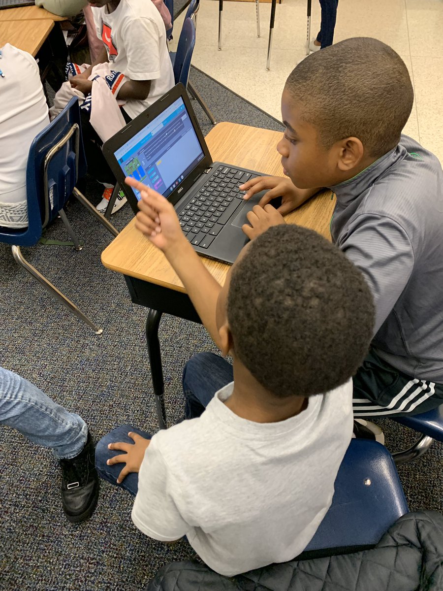 lets_du_this's tweet photo. #HourOfCode happening with @GwenCarmichael2 2nd graders & Ms. Billie’s 5th graders!! #NSEhourofcode @NSECrickets #richlandtwo https://t.co/l8Iv1ZyGMR