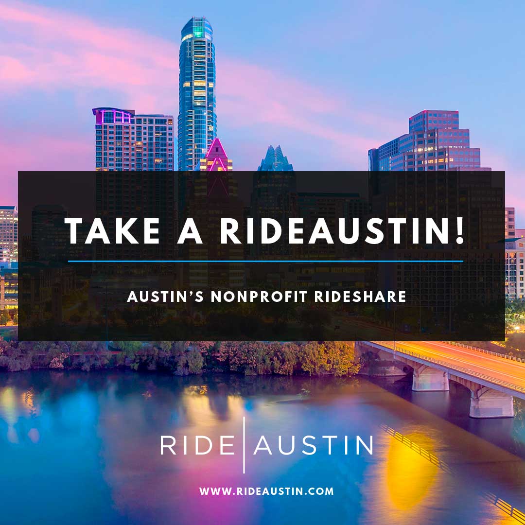 If you're looking for a cheaper alternative than Uber - give us a try! Your local nonprofit rideshare that has donated over $420,000 to other Austin non profits. #RidewithPurpose #ATX #UTLonghorns #AustinTX #livinginatx