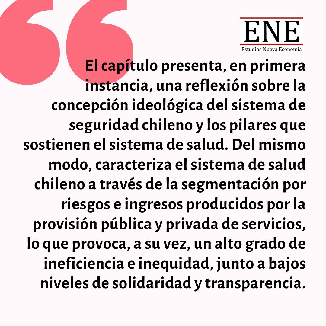 EsNuevaEconomia's tweet photo. Compartimos el capítulo “Hacia un sistema de salud único, equitativo y solidario para Chile: Reflexiones sobre el pasado y propuestas para el presente” escrito por Camilo Cid, parte de nuestro libro “Chile del Siglo XXI: Propuestas desde la Economía”. 
https://t.co/Mg7UO3quJ7 https://t.co/7xqwhVhy7r
