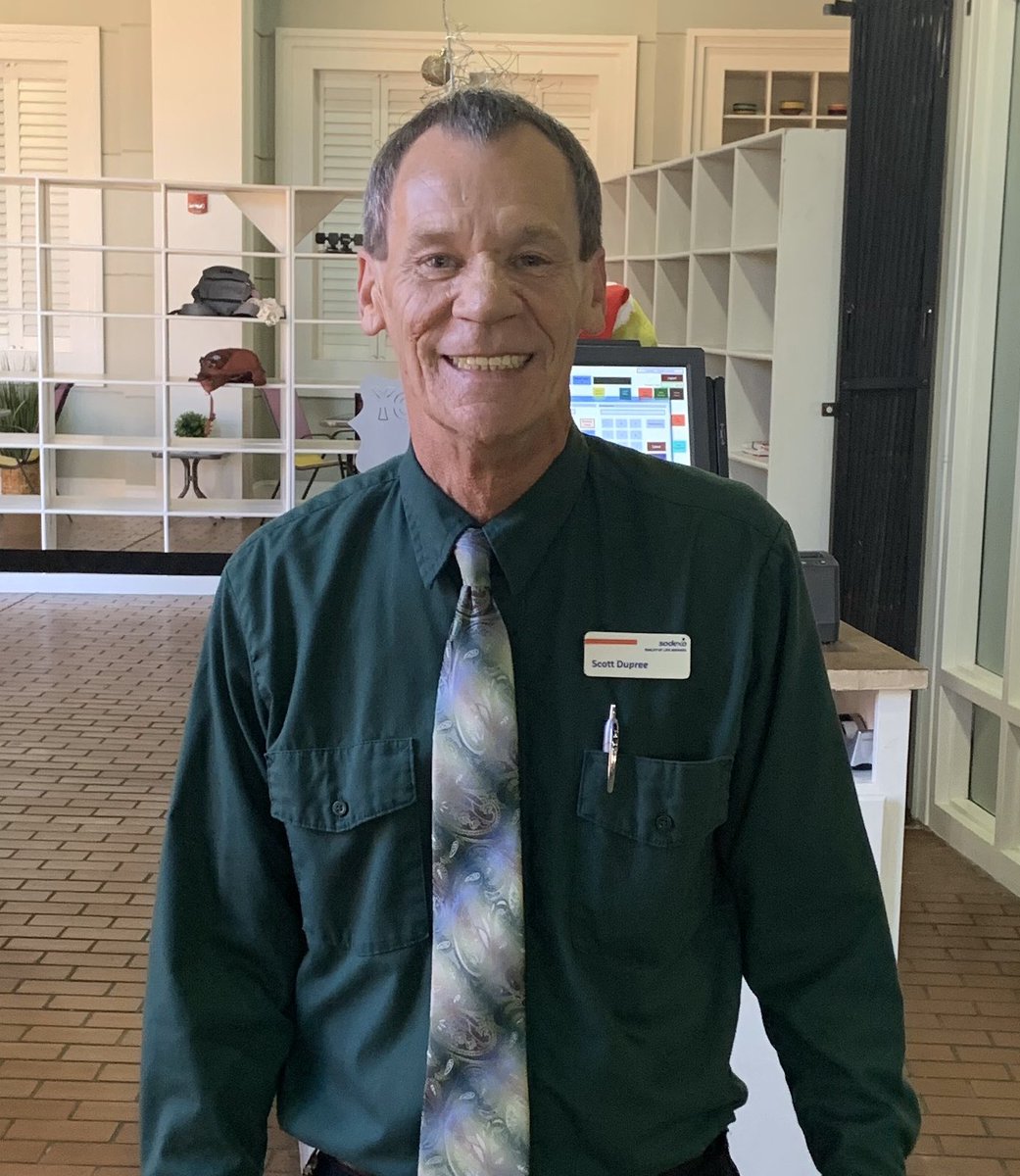 Thanks to Scott Dupree, who works with food service partner Sodexo, for your service &amp; friendliness to <a href="/Ouachita/">Ouachita Baptist University</a> students as you greet them at the Caf! (I spent the lunch hour standing next to him as he welcomed, said good bye &amp; wished students a Merry Christmas, many by name.)