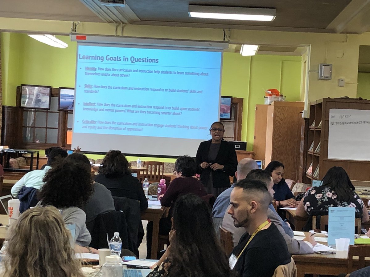 ICTNYC's tweet photo. Welcome @GholdyM to Alcoff High Schools! Unpacking culture and CRSE in order to critically look at our unit plans. Thank you to the nearly 50 school leaders, teachers, and teacher leaders who joined for these critical conversations. @BronxFSC @SuptAlcoff #HILLModel #CRSE https://t.co/g4563lK0P8