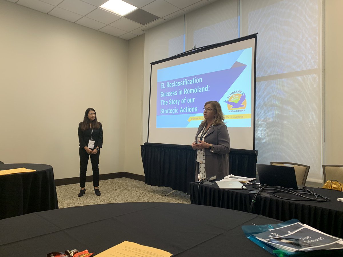 giroux_mich's tweet photo. Our district has had great success reclassifying English Learners using a strategic and intentional system. Thank you @MgodoyCorner @isabelsoliz for sharing our district’s system at the EL Symposium. @RomolandSD #RomoShares https://t.co/SNrUh5xcMV