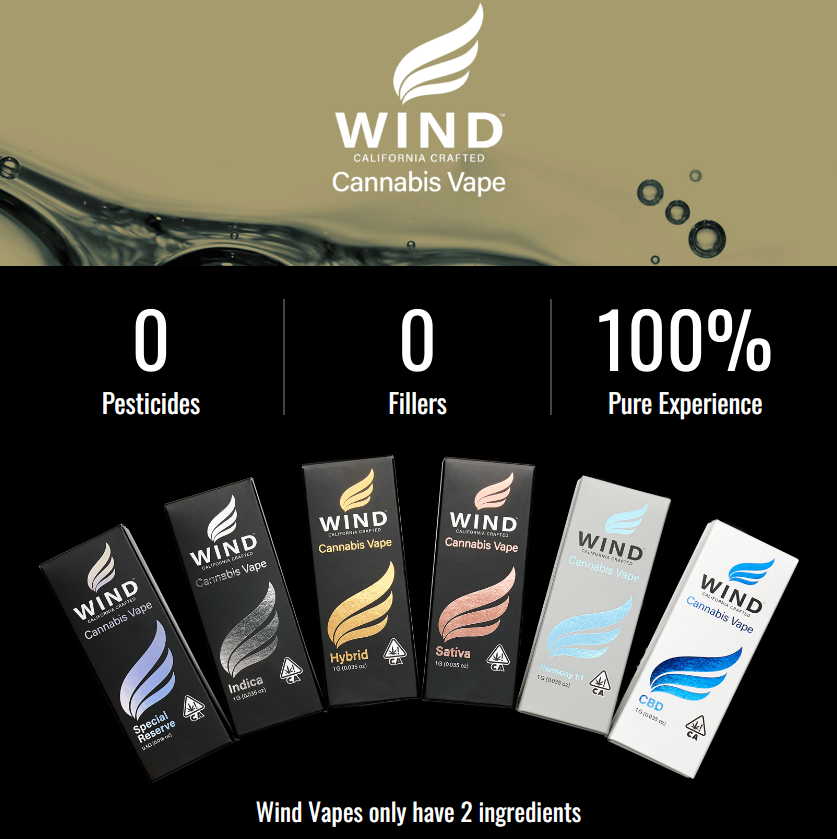 We're thrilled to announce the launch of our brand new, custom website for Wind! Head to the link below to learn more about our 2 ingredient, ultra-clean, all-natural vapes. Experience our artistry of flavor at WindVapes.com.