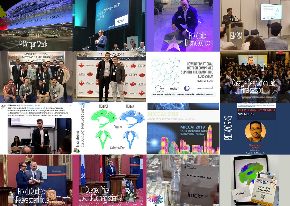 What happened in 2019?
2 prizes, 1 publication and 7 conferences!
 #CDLsuperSession  #PrixduQuébec  #deeplearning #Alzheimer  #RSNA2019 #MICCAI2019 #ISMRM2019
@miccai2019  @USherbrooke @economie_quebec  @Pfizer @FrontiersIn @CDL @Biobide_  @RSNA  @NYSA @QcChicago @ISMRM