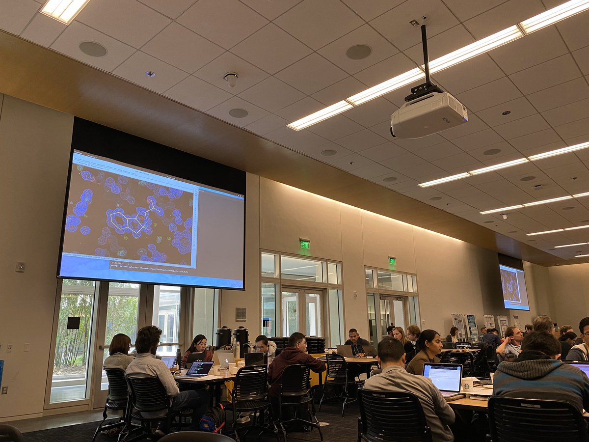 #MicroED structure determination during the course at #UCLA #DGSOM.  #chemistry #smallmolecule #cryoem #crystallography