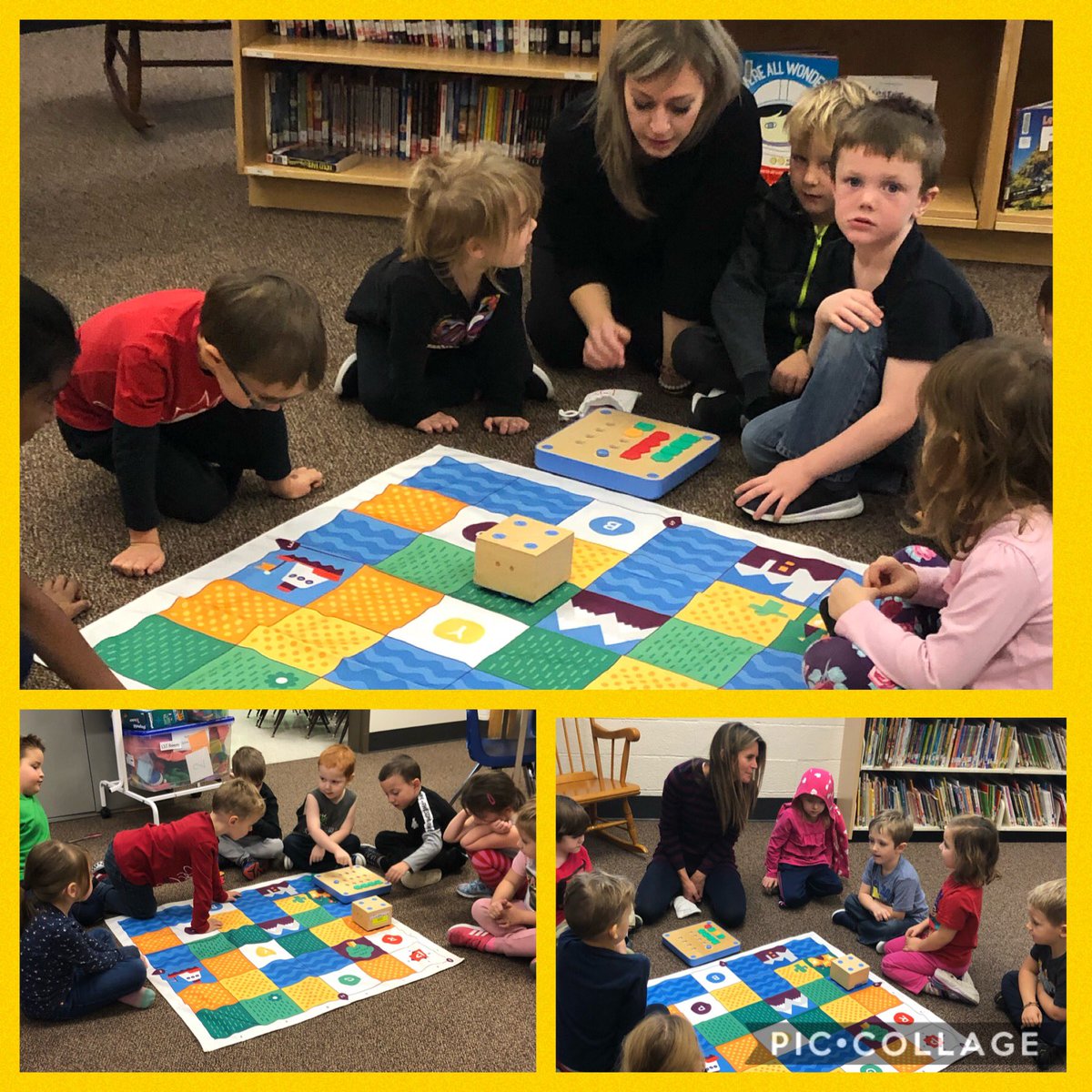 WSPS_Library's tweet image. #tvdsbhoc @WinchesterPS has been coding all month #monthofcode Our K, primary students and their teachers having been partnering in our LLC to code with Cubetto! #tvdsbLLC