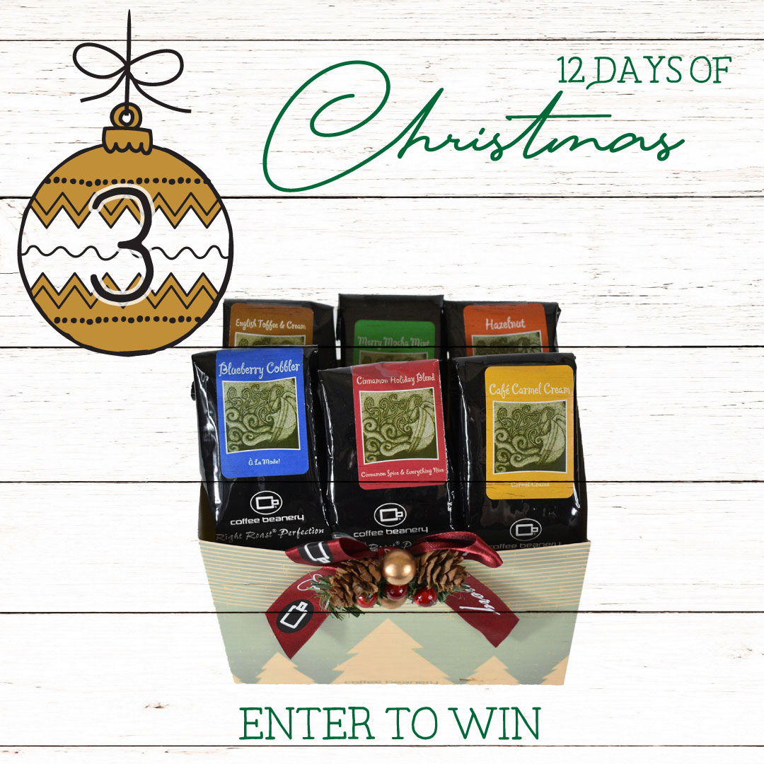 coffeebeaneryHQ's tweet photo. It's day three of our twelve day giveaway! Today, you have the chance to win our Sampler of Flavors Gift Basket, which includes six 1.75 ounce samplers. Retweet and like this post to enter to win!
#coffeebeanery #coffee #christmas #giveaway #12daysofchristmas https://t.co/3ZcMMXswys