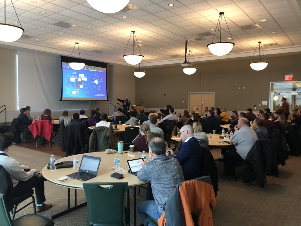Jaraiza_Esri's tweet photo. This morning both @Esri and @gisincorporated kicked off the ArcGIS Public Works Showcase in Elgin, IL. Over 50 attendees from the area to learn new ways to leverage ArcGIS into their workflows. #FieldMobility #DataAnalytics #ConstituentEngagement #OpsDashboard @EsriSLGov https://t.co/jDwZrw87ao