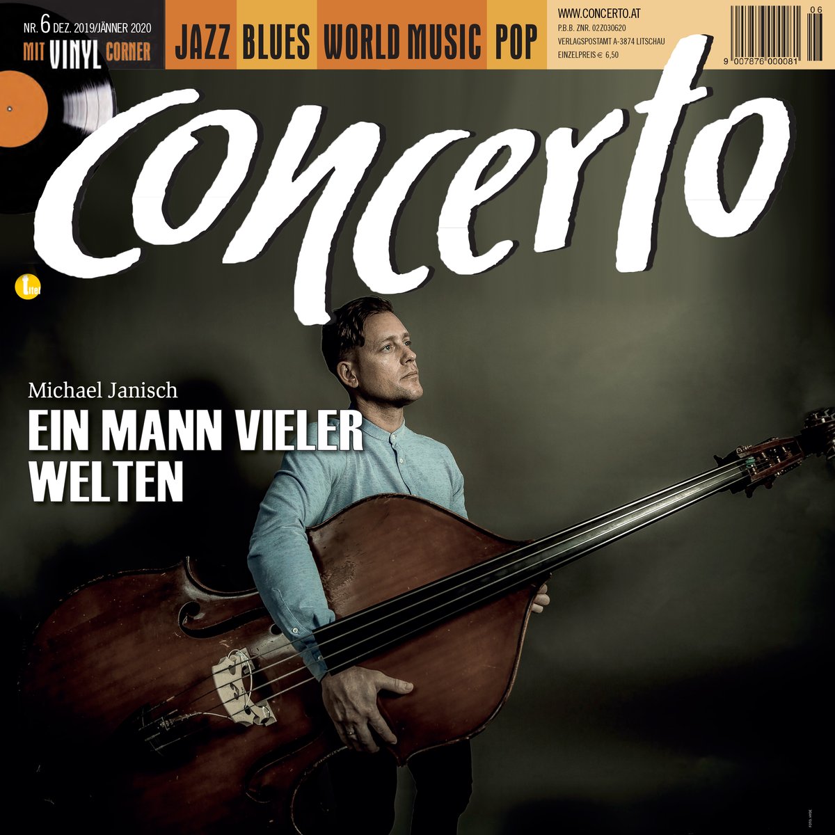 WWR founder, bassist and composer <a href="/mpjanisch/">Michael Janisch</a> is the cover feature for the December Edition of the Austrian Magazine CONCERTO. The article talks about Michael’s new album 'Worlds Collide' as well as his formative years leading up to music and work at Whirlwind Recordings.