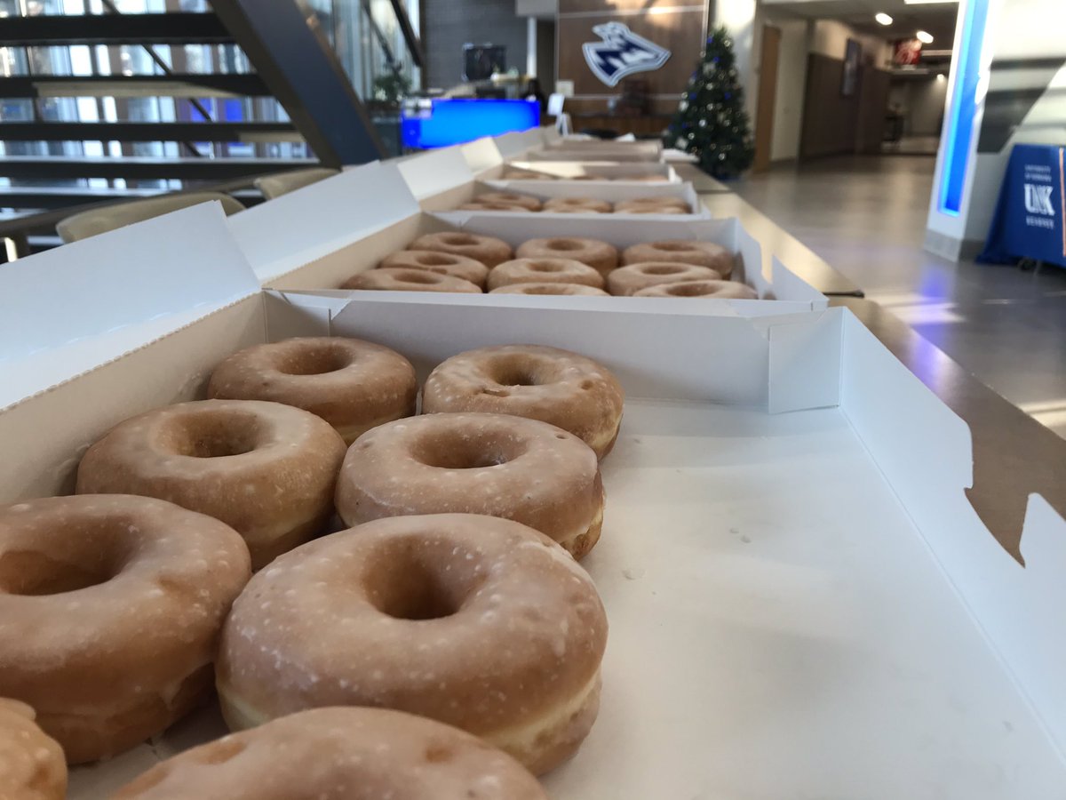 What’s better than a free doughnut? How about a doughnut delivered by <a href="/u_nebraska/">University of Nebraska System</a> Interim President Susan Fritz? Student Body President <a href="/Nicole_Kent6/">Nicole Kent</a> and CAS student Llicel Rodriguez enjoyed your visit <a href="/UNKearney/">University of Nebraska at Kearney</a> 🍩🍩😀Thanks! #BeBlueGoldBold #WeareArtsandSciences