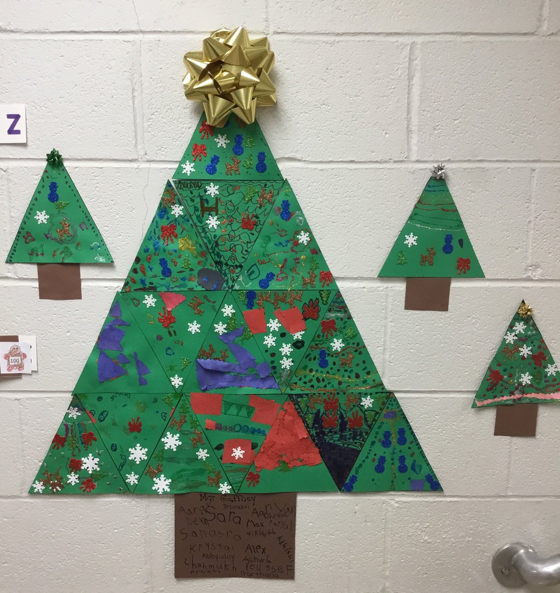 Oh Christmas Tree, how lovely are your branches 🎼 🎵!  #triangles <a href="/SimplyKinder/">Jennifer Kadar</a> thank you for the template!