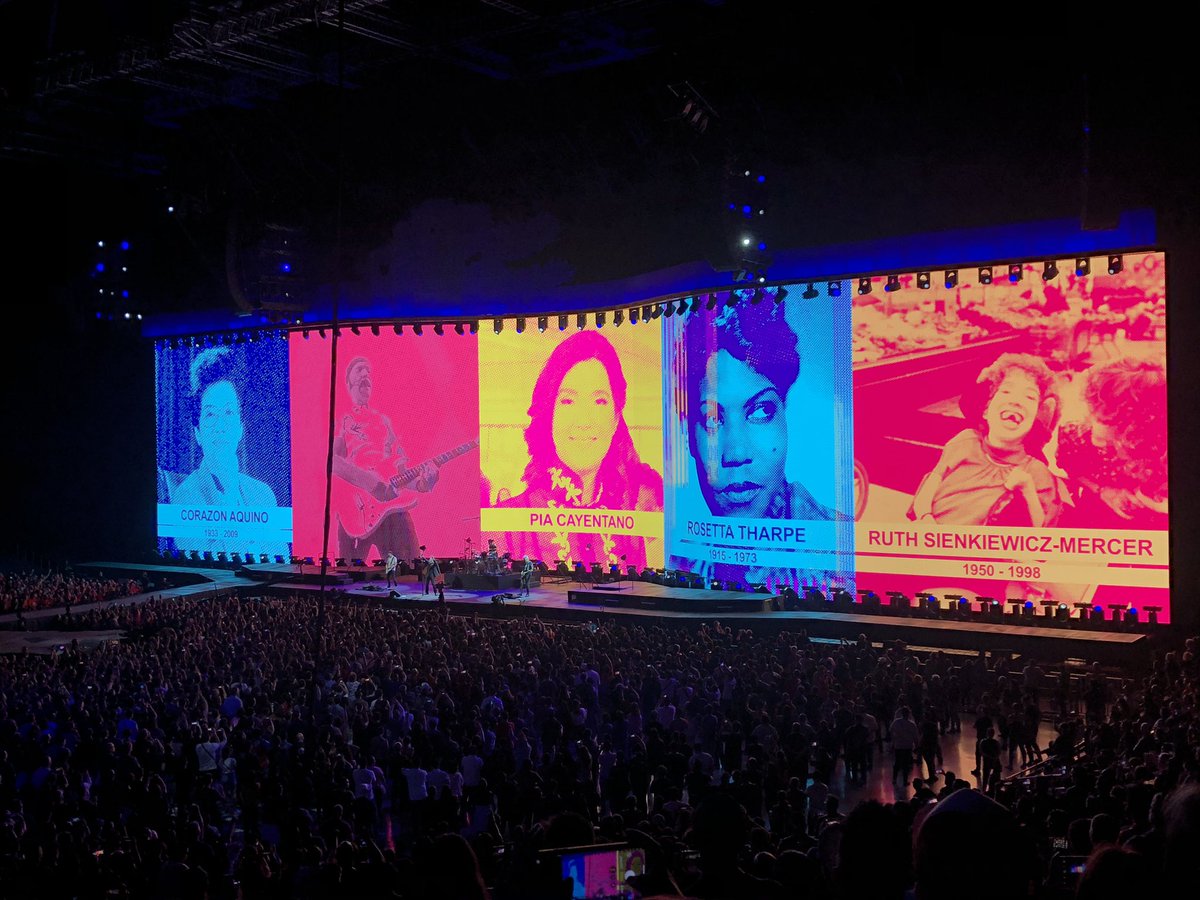 LiveSmart's tweet image. Bono pays tribute to the Filipina women of #HERstory — Melchora Aquino, GRRRL Gang Manila, Corazon Aquino, Pia Cayetano, Lidy Nacpil, Maria Ressa, and Lea Salonga 🙌🏻 #SmartU2TourPH #SmartMusicLive #LIVEYOURANTHEM