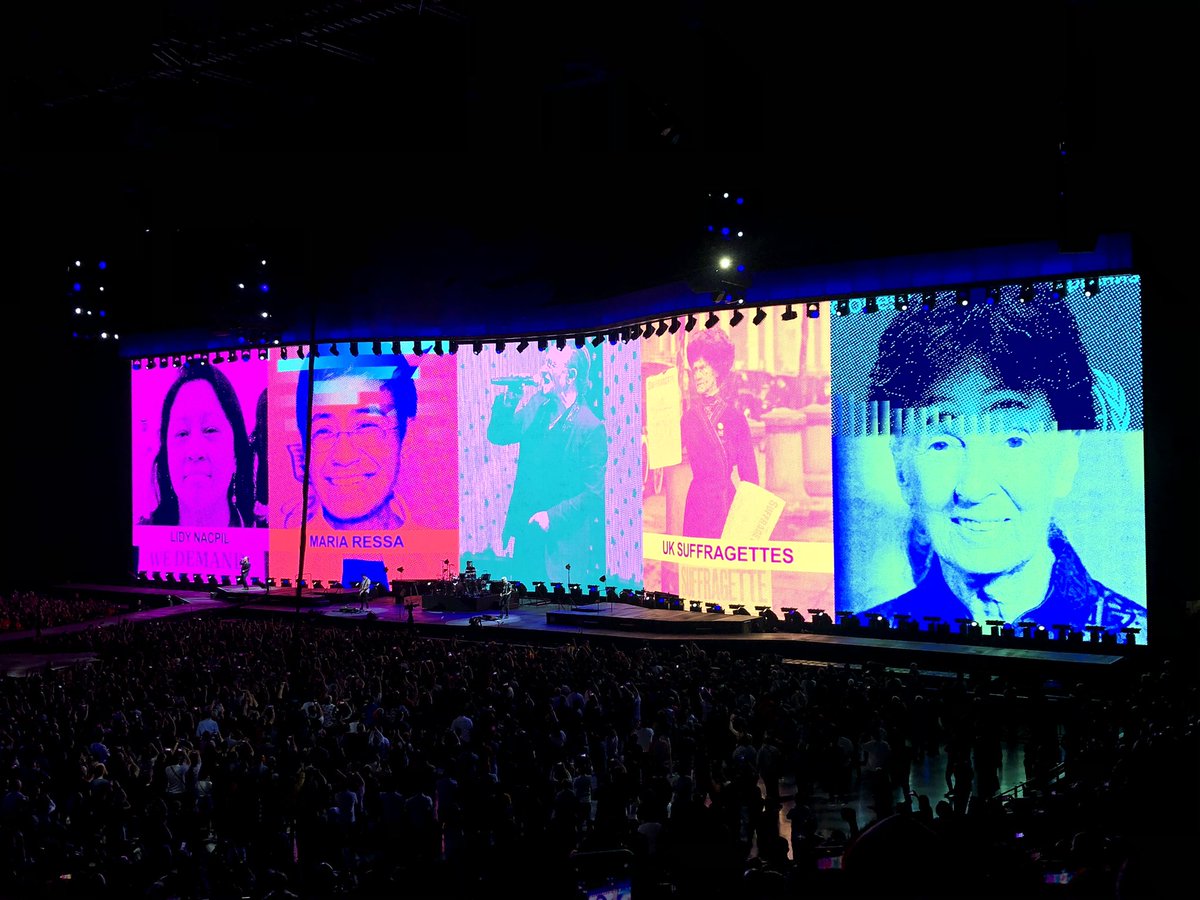 LiveSmart's tweet image. Bono pays tribute to the Filipina women of #HERstory — Melchora Aquino, GRRRL Gang Manila, Corazon Aquino, Pia Cayetano, Lidy Nacpil, Maria Ressa, and Lea Salonga 🙌🏻 #SmartU2TourPH #SmartMusicLive #LIVEYOURANTHEM
