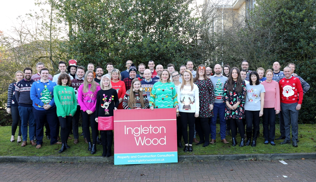 IngletonWood's tweet photo. @IngletonWood are delighted to be taking part in #woollypullyweek again this year in aid of @StElizabethHosp in #Ipswich - Staff from our #Colchester, #London and #Norwich office donning their  #christmasjumpers! #woollypully #fundraising #charity  https://t.co/mSdLbHWbuB https://t.co/rsYVETOTMN
