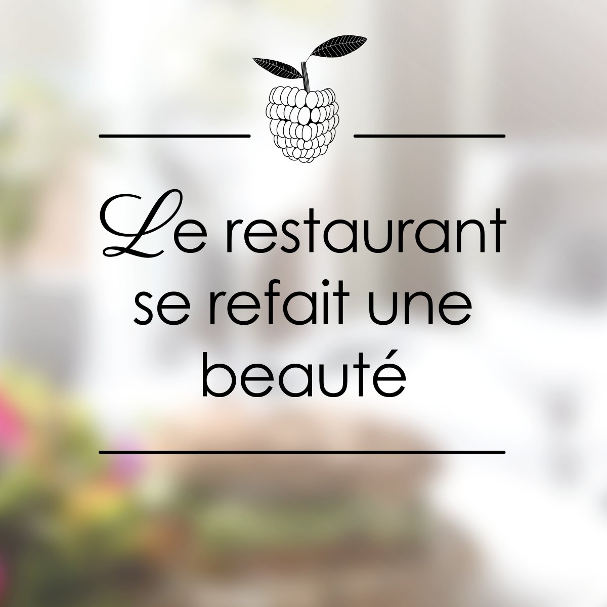 Les rénovations annuelles vont bon train, nous vous dévoilerons le nouveau décor de notre restaurant sous peu. D'ici là,  nous sommes heureux de vous recevoir dès midi aujourd'hui. Le service des repas reprendra pour le souper à 18h. Au plaisir 🔆
