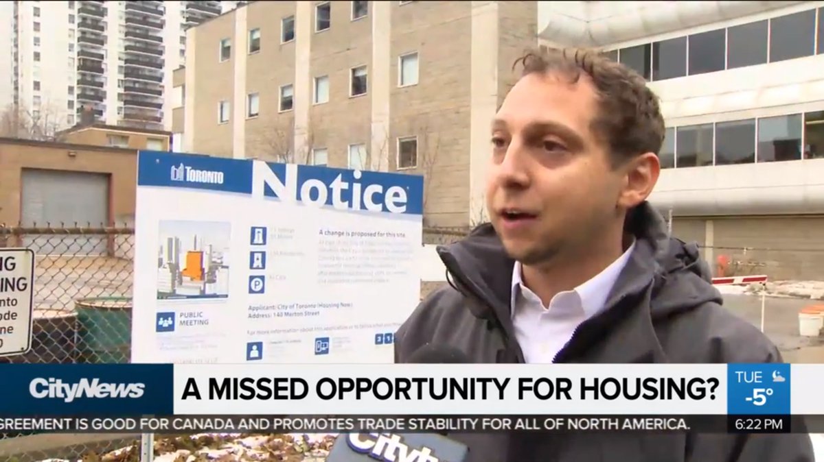 sweenyco's tweet image. Standing in front of the 140 Merton site, Urban Planner and Designer, Alexei Guerra was on @CityNews to discuss Toronto's affordable housing. toronto.citynews.ca/video/2019/12/…