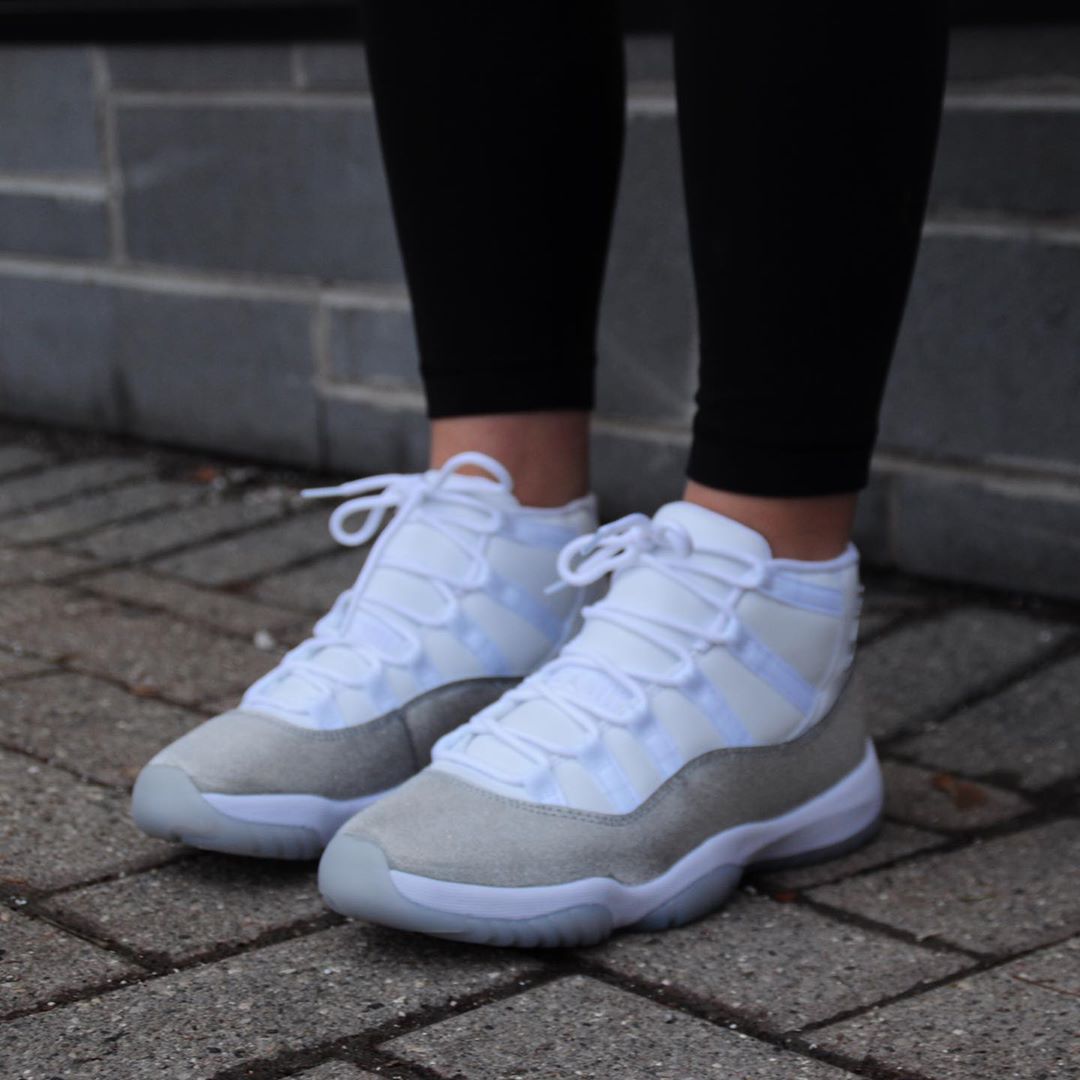 womens jordan 11 metallic silver