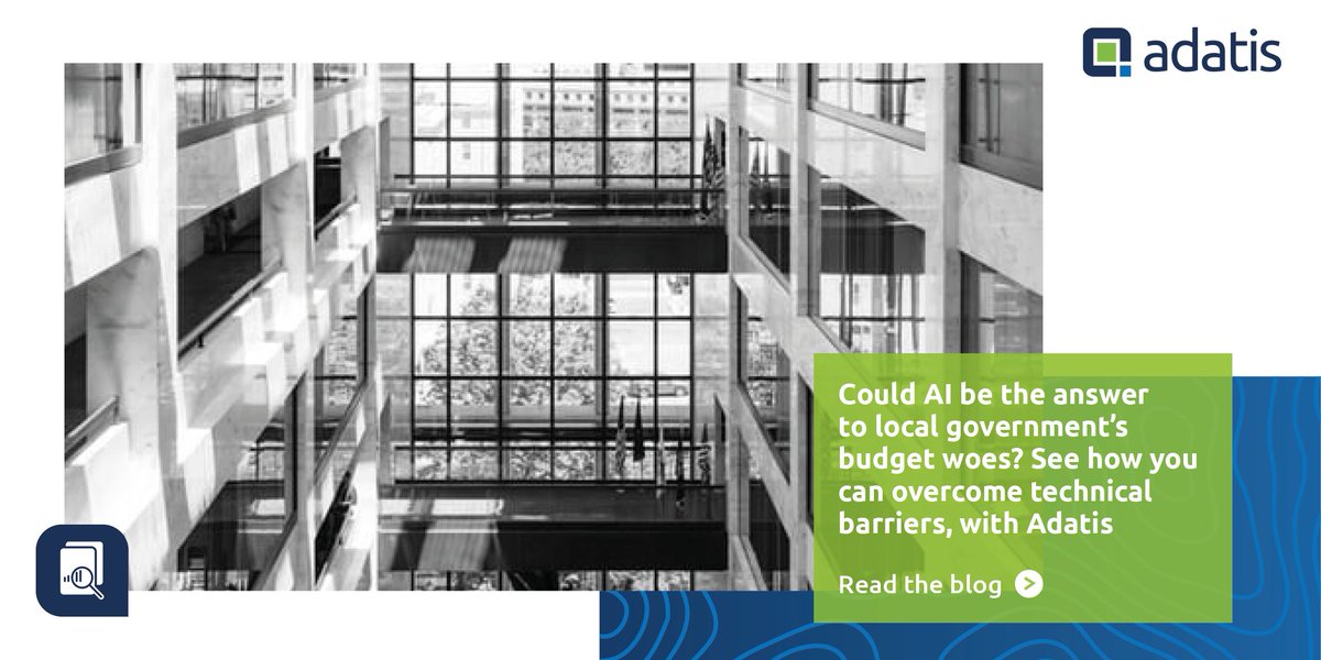 AdatisBI's tweet photo. As #LocalAuthorities strive to deliver better service with fewer resources, many are exploring how AI could transform efficiency and effectiveness. Read the blog to find out how to overcome technical barriers and unlock the full value of your data #MSAzure https://t.co/80Xfu9Y93K https://t.co/0jpvKLT4Sk