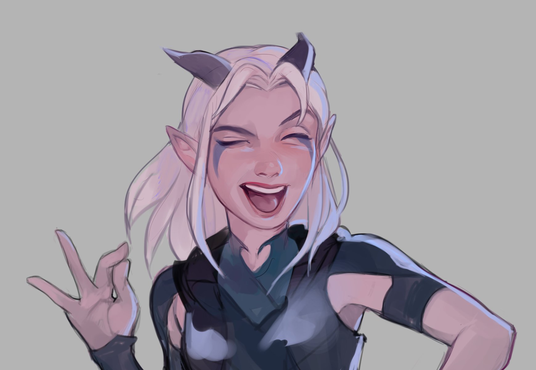 “Did a very quick warmup of Rayla!👌 
Finally caught up with dragon ...