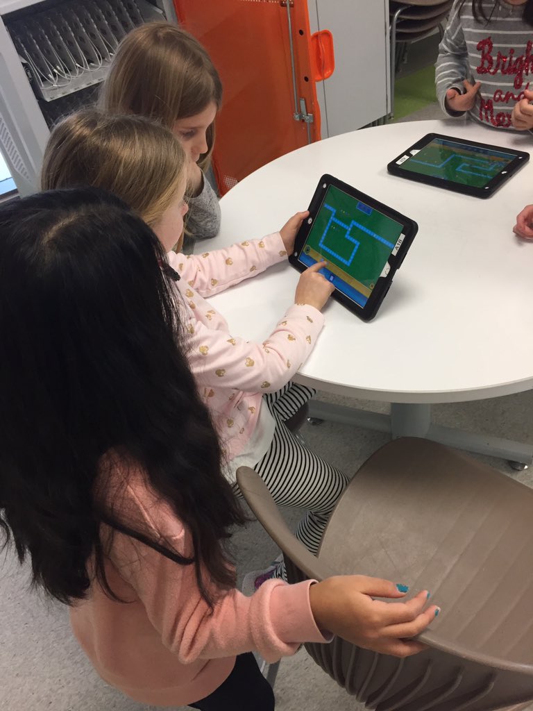 AlixeKirouac's tweet photo. Another day of coding for the Grade 2 team for Computer Science Education Week! #SageCreekLRSD @CSEdWeek #ESCSbelonging #ESCSindependance #ESCSmastery https://t.co/4AADXZTR6x