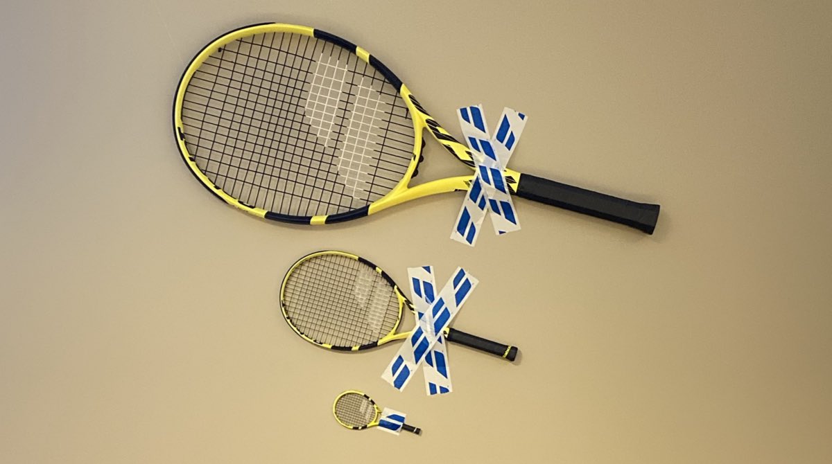 babolat's tweet image. For when you finally decide to hang up tennis...
Purchase any piece from our collection for less than $120k guaranteed. 
Who wants one? 🙋🏽‍♂️🙋🏻‍♀️
⠀⠀
#PureAero #racketart #artbasel
