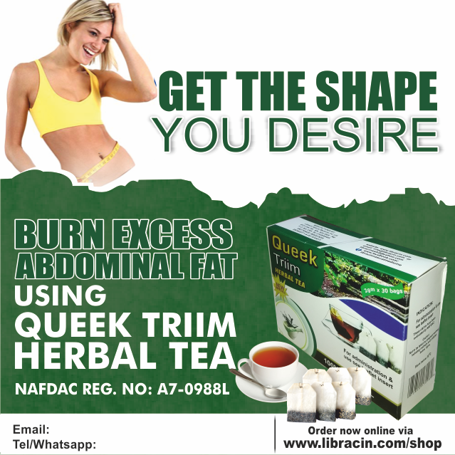 Libracinmpape's tweet photo. Achieve that flat tummy with QUEEK TRIM HERBAL TEA.
#flattummy,#tea,#herbal
call 09064999439
visit https://t.co/ZOqU0kL4UW https://t.co/zehfRUK06d