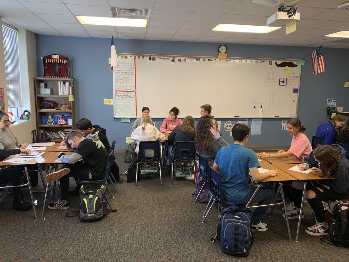 French 2 reviewing verbs with game!  Great competition!!!