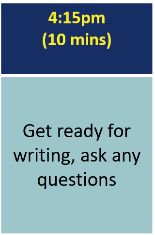 301Tutors's tweet photo. Hello to any virtual Writers out there joining tonight's session. We are just getting set up in 301. We will send GO! and STOP! tweets for each writing session, timings below. Reply/use #301writingclub to say hi and we'll cheer you on! @301Skills #shefuni https://t.co/rWy7CGCBqU