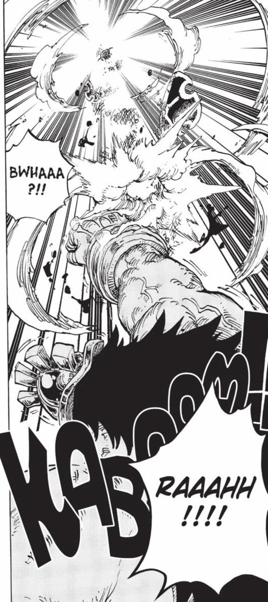 Standout Panel - On the plus side though, Oda never fails to turn in great work when it’s punchy punch time. The veryicality of these shots is really soemthing, and shooting from above then going to an over the shoulder shot from below helps add that OOMPH for the launch  #OPGrant