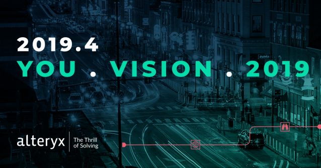 casco_giu's tweet photo. Alteryx is launching into 20/20 with perfect vision. These new 2019.4 features will have you seeing your #data through a new lens. Learn more: #AlteryxAnalytics https://t.co/lTvfeKiImx https://t.co/GoTuzXzB92