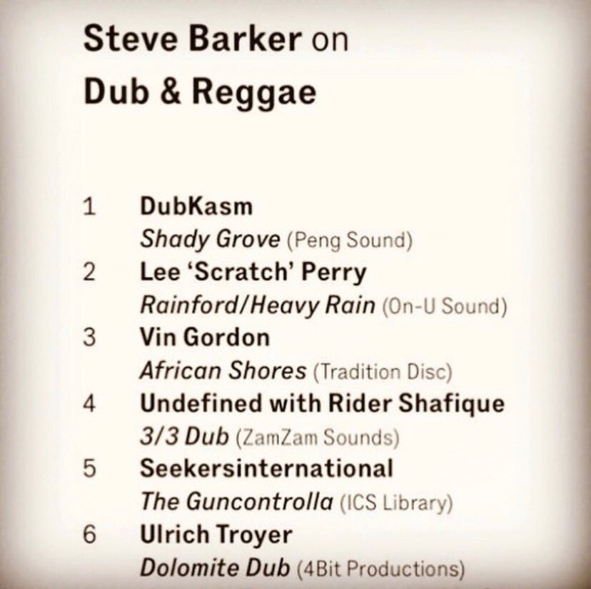 Our latest release, Shady Grove by @Dubkasm made it into the end of year list in Steve Barker’s @thewiremagazine column! A great honour. ...If you haven’t checked it yet, last copies of the record are still available via @rwdfwd