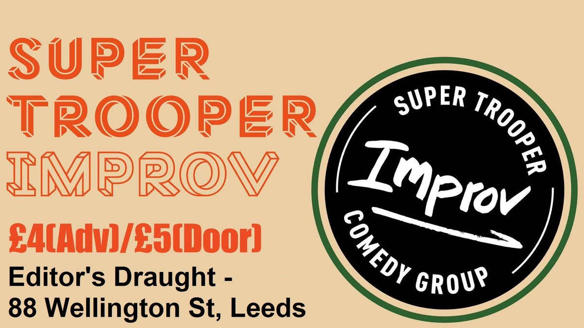 SuperTComedy's tweet photo. Afternoon you ace lot! This Sunday we have changed venue from Box Leeds to the lovely @EditorsDraft for our last show of 2019...
All tickets remain valid and it's just 5 mins walk away. We'll have games, sketches, singing and even some free mince pies! https://t.co/dPTVOxpOnT https://t.co/NpwA2BhD4M