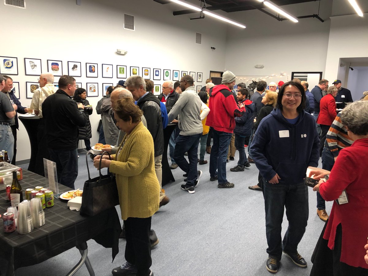 GDGAnnArbor's tweet photo. Amazing turn out for the 2nd Annual Ann Arbor Tech Community Holiday Party. We had over 130 people this year! Thanks to our sponsors @Arbormoon, @ComcastBusiness, @AnnArborSPARK, @GradientValley and @DrinkBlom! Looking for sponsors for the 2020 version, DM us! https://t.co/pqTqjxpk2E