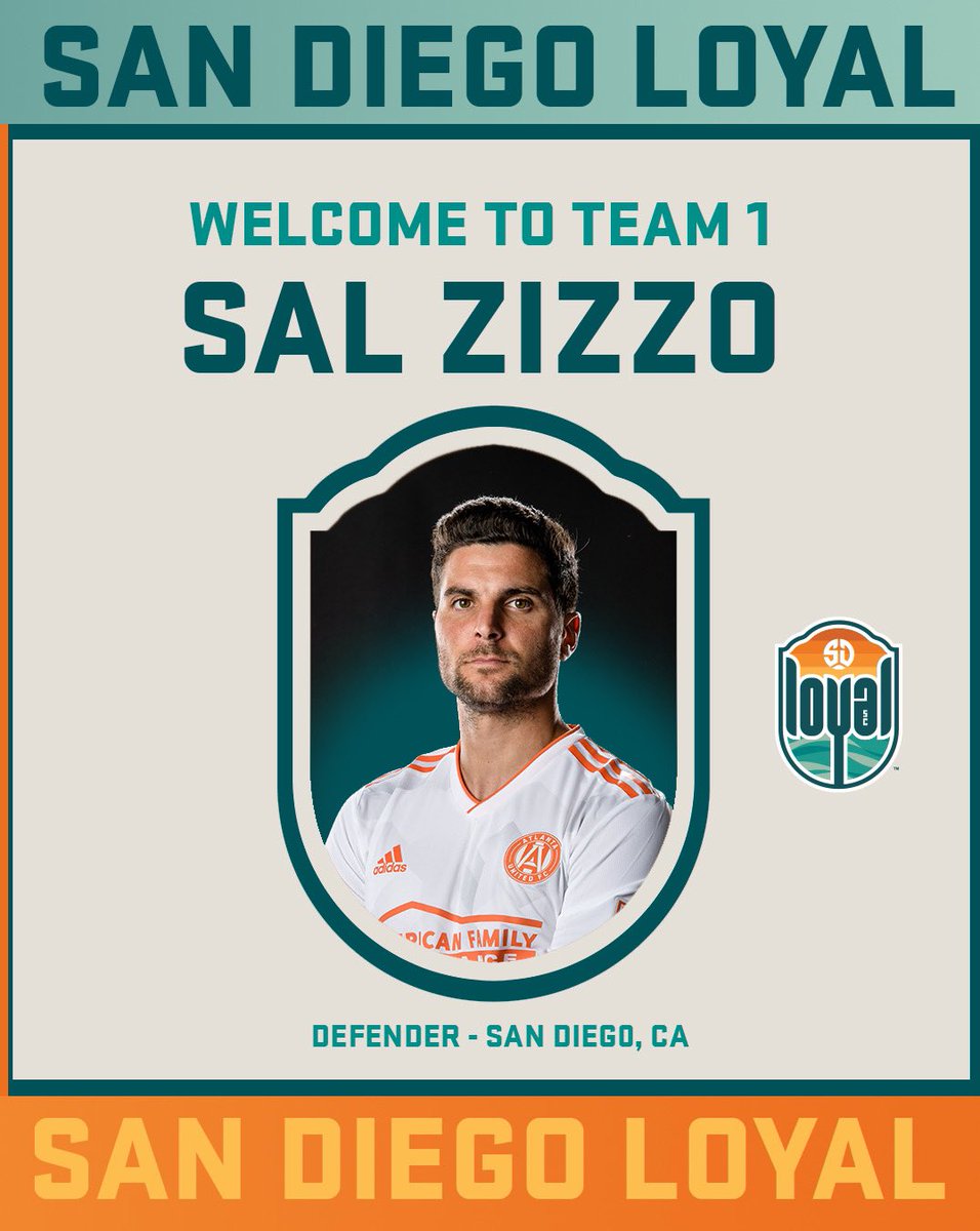 SanDiegoLoyal's tweet photo. A historic moment for #SDLoyal. Welcome @SalZizzo to #Team1!

#LoyalToOurSoil
#SanDiego
#USLChampionship https://t.co/yiBiHM2SzI